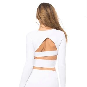 KENDALL AND KYLIE Compact Long Sleeve Crop Top